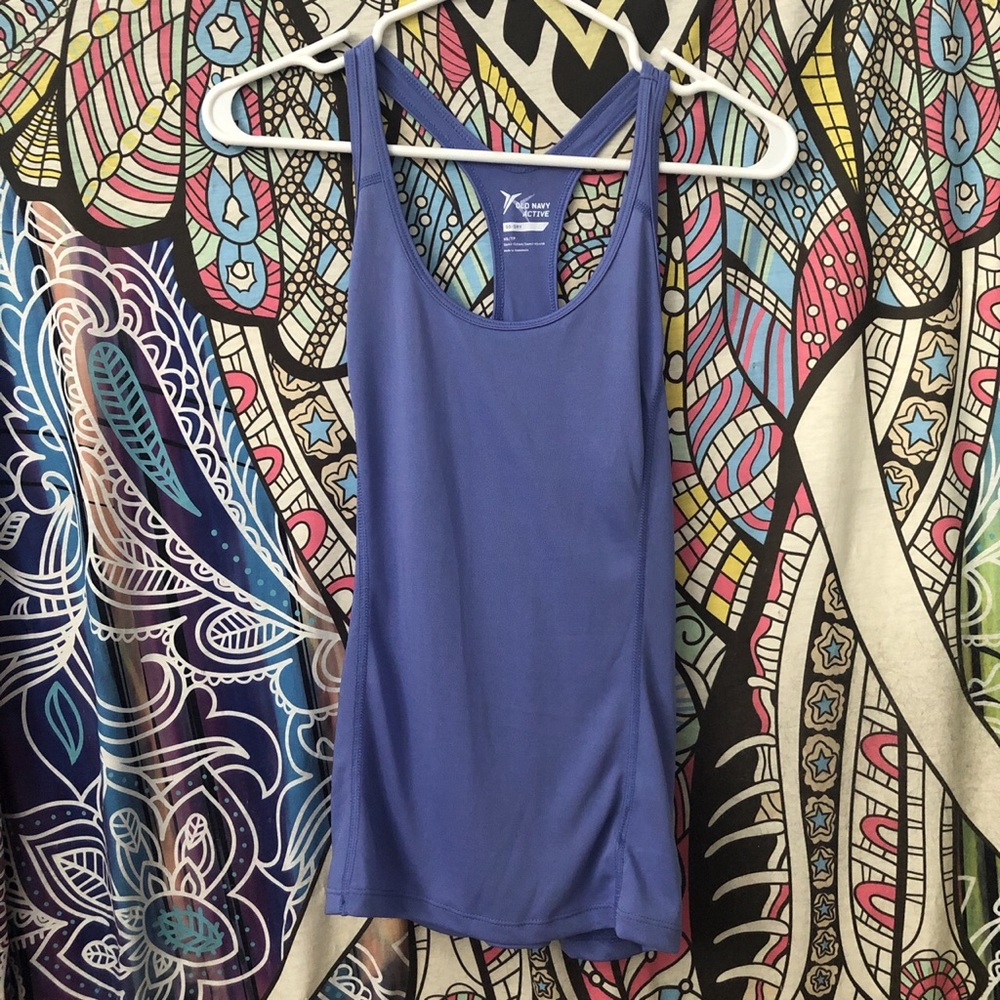 purple old navy athletic tank top